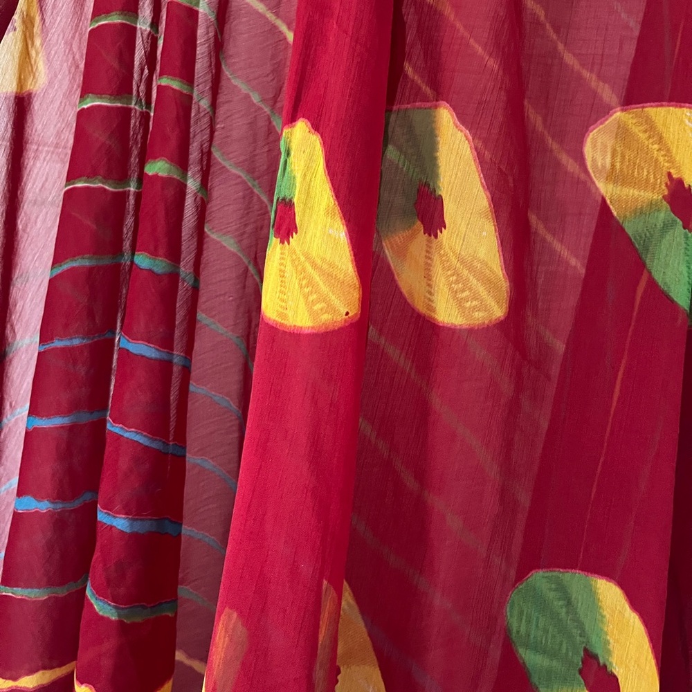 CHIFFON TIE DYE SAREE